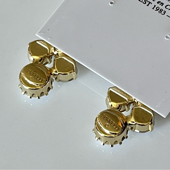 🆕 Sorrelli Well-Rounded Clear Crystal Drop Dangle Earrings Gold-Tone Finish - Picture 5 of 5